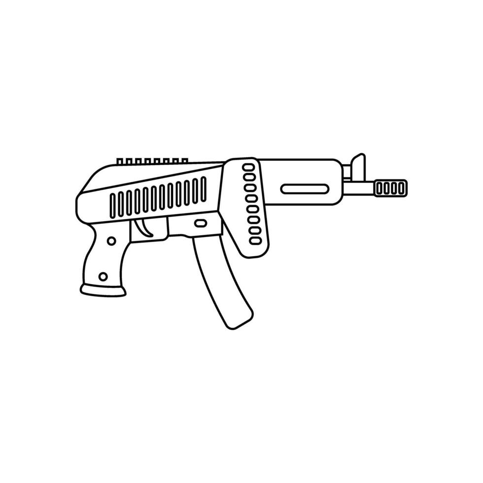 Electric gun icon. Outline illustration of electric gun icon for web vector