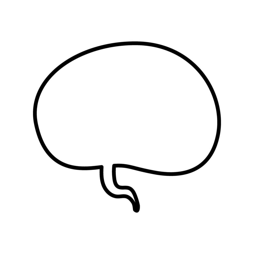 Speech bubble sign in white background, line detail style, illustration symbol. vector