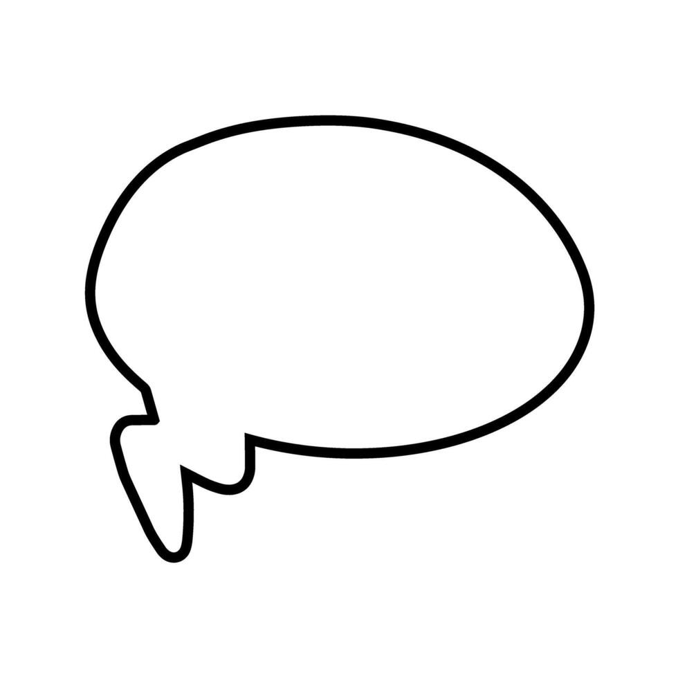 Speech bubble message isolated icon illustration line art style. Massage sign or symbol. vector