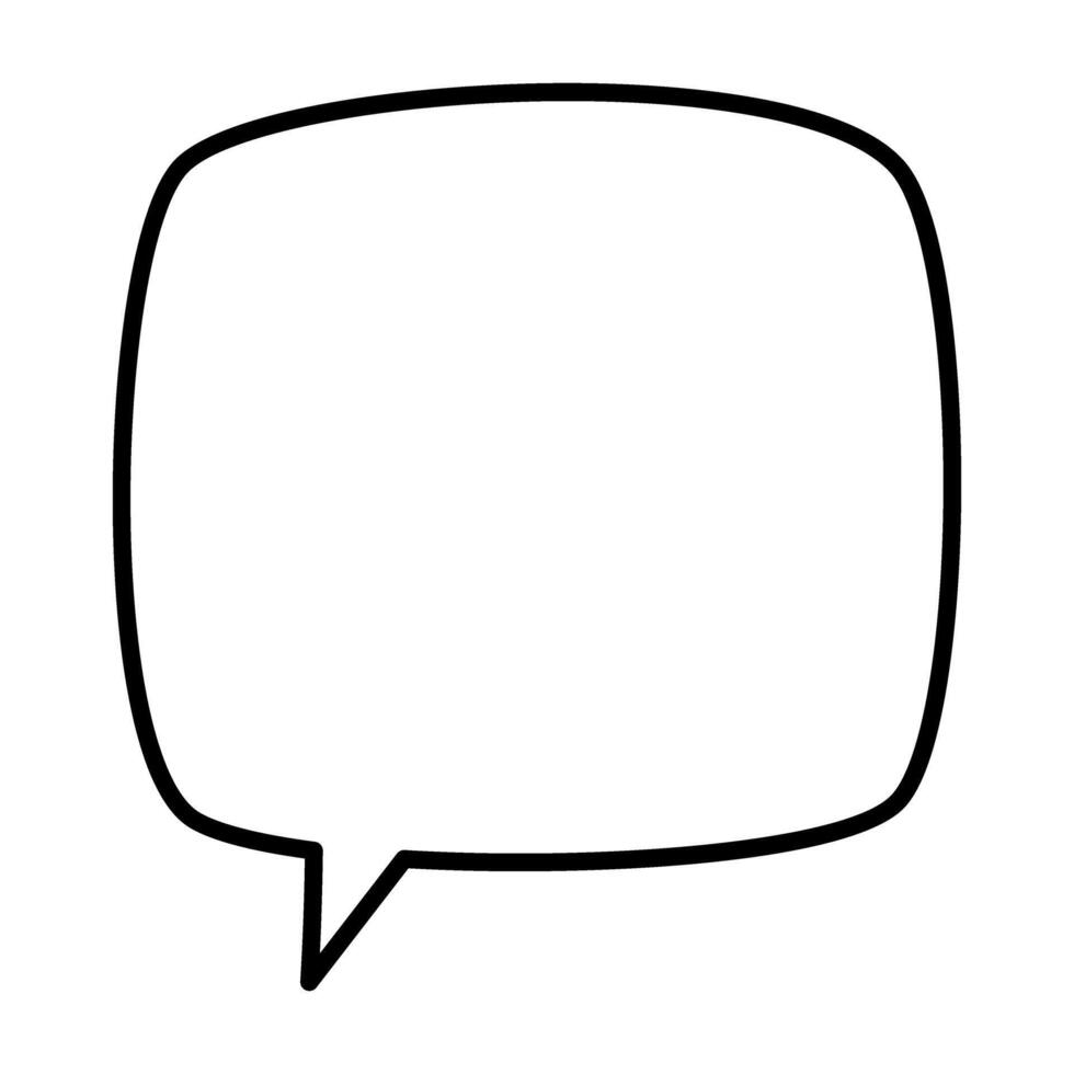 speech bubble message isolated icon illustration design black and white line vector
