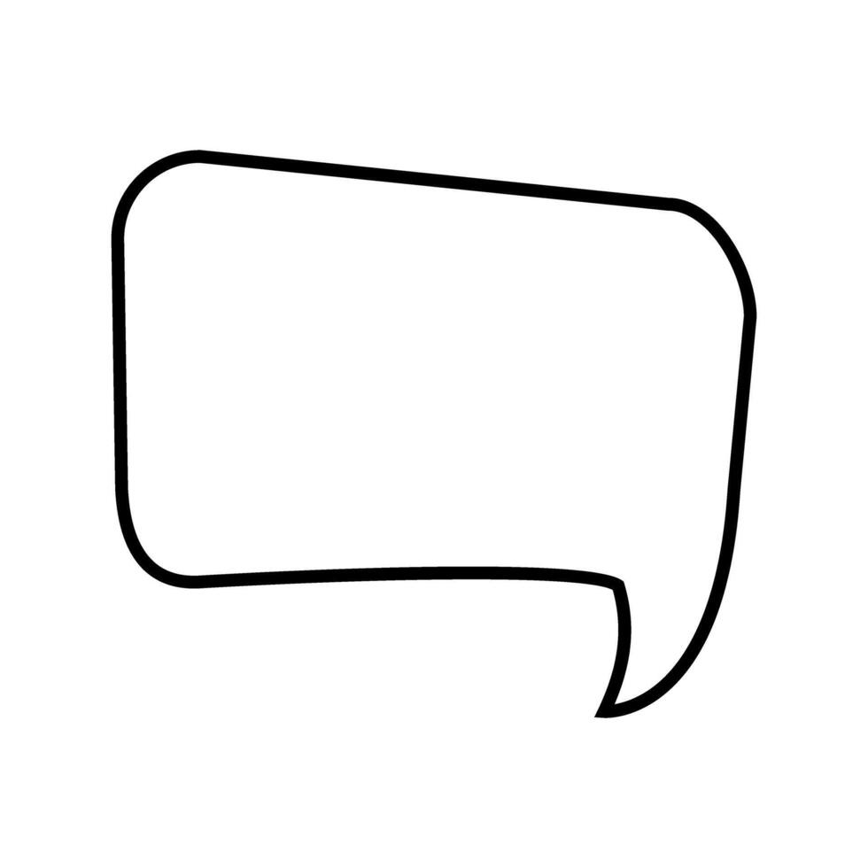 Speech bubble icon. Hand drawn speech bubble. illustration. vector