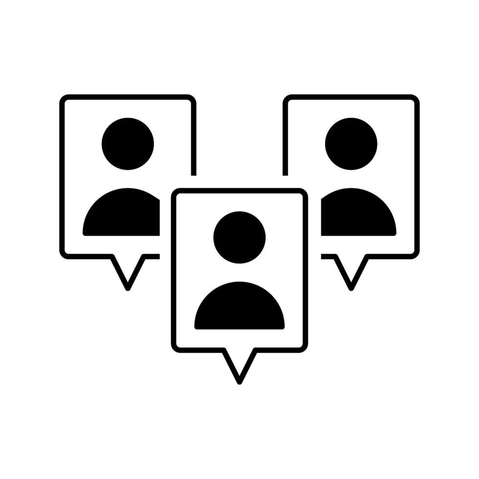 Social media concept, group of people icon over white background, line style, illustration vector