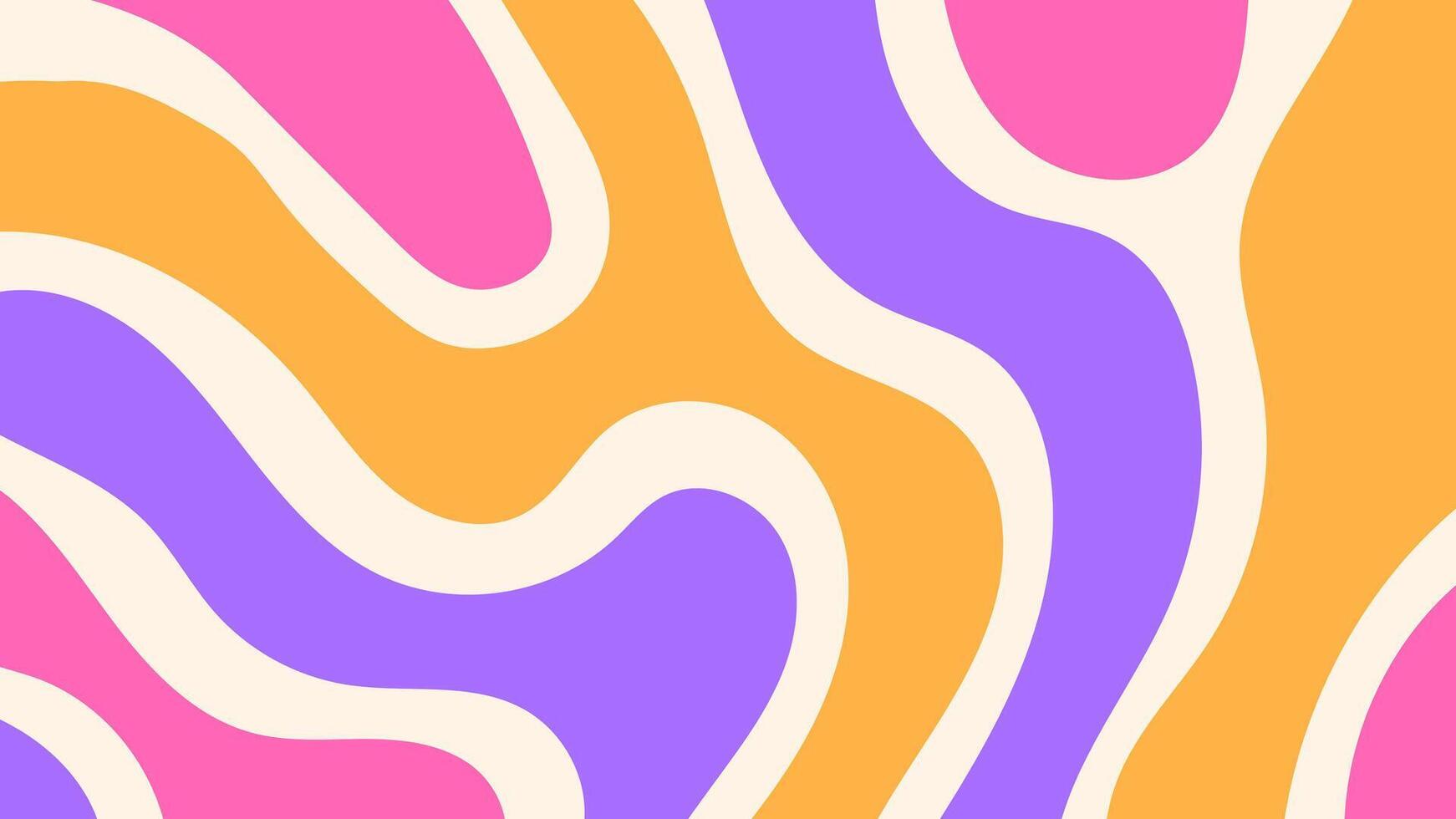 Vibrant Abstract Background Liquid Curvy Shapes vector