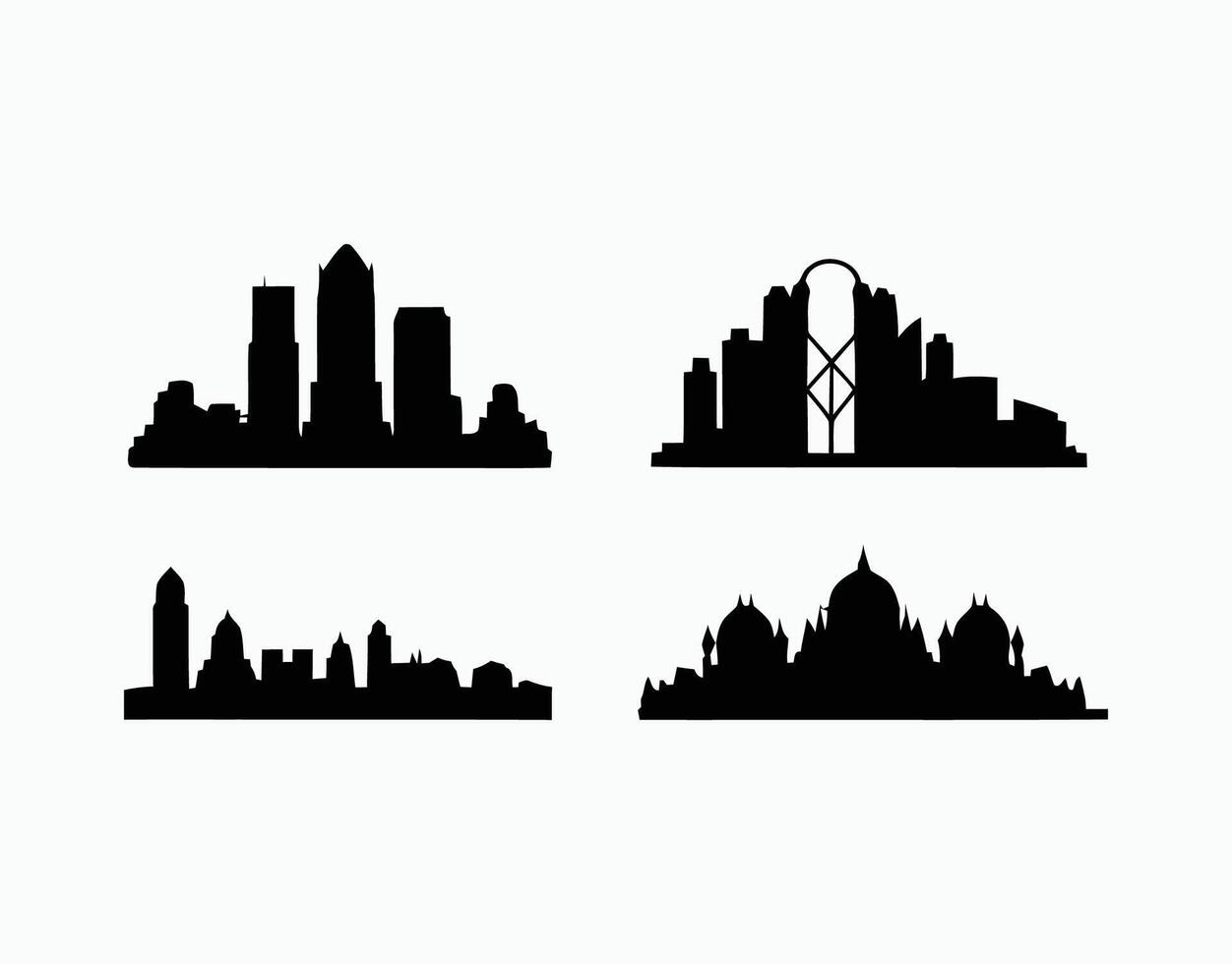 Simple City Silhouette Template vector