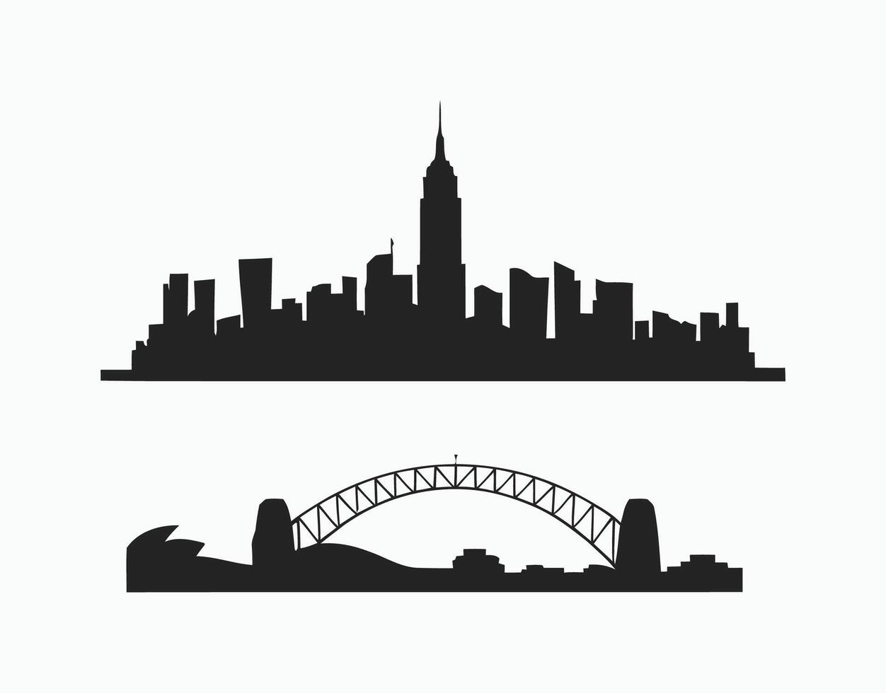 Cityscape Silhouette Template vector