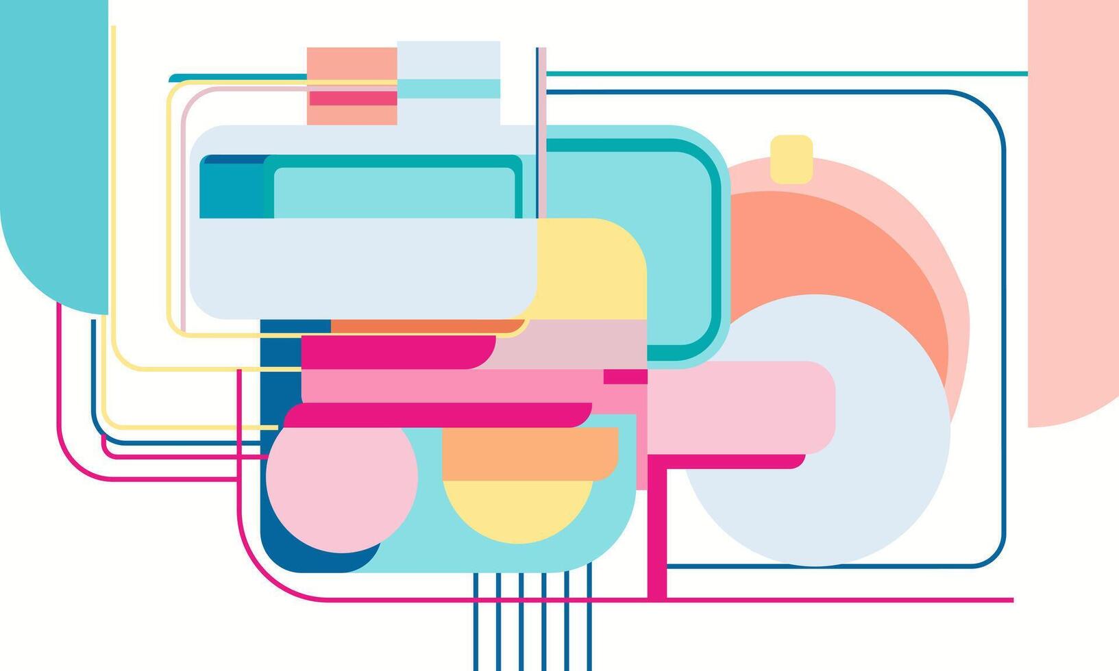 Harmonious Abstract Design with a Modern Edge vector