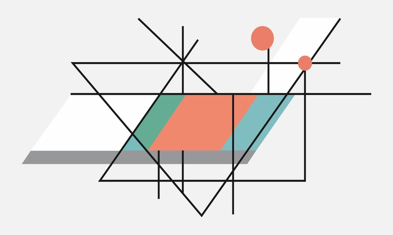 Playful Geometric Figures in Flat Design vector