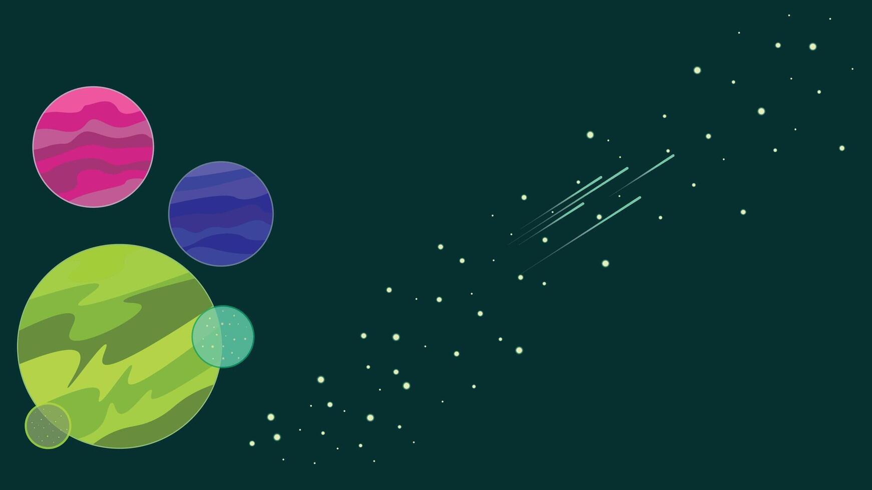 an illustration of planets and stars vector