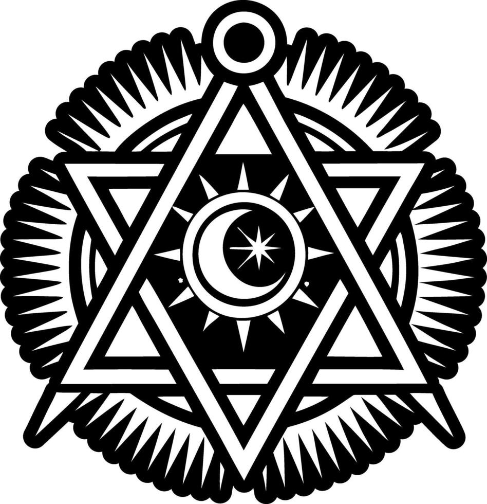 A solid style of cosmic symbol vector