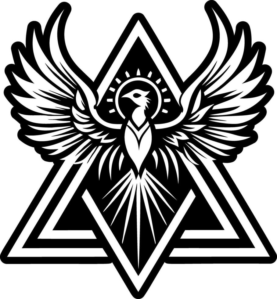 A filled style icon of phoenix wings symbol vector