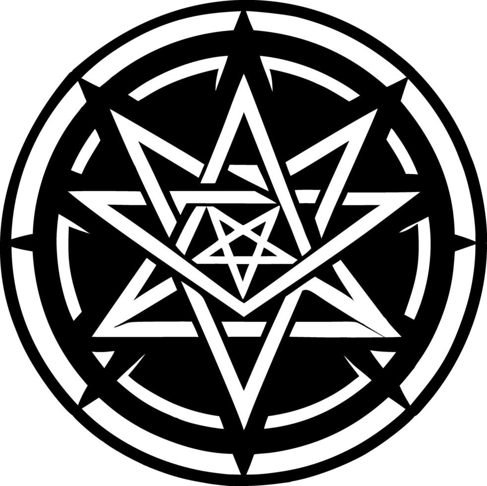 A solid style icon star symbol vector