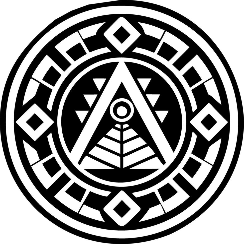 A filled style icon of masonic stone symbol vector
