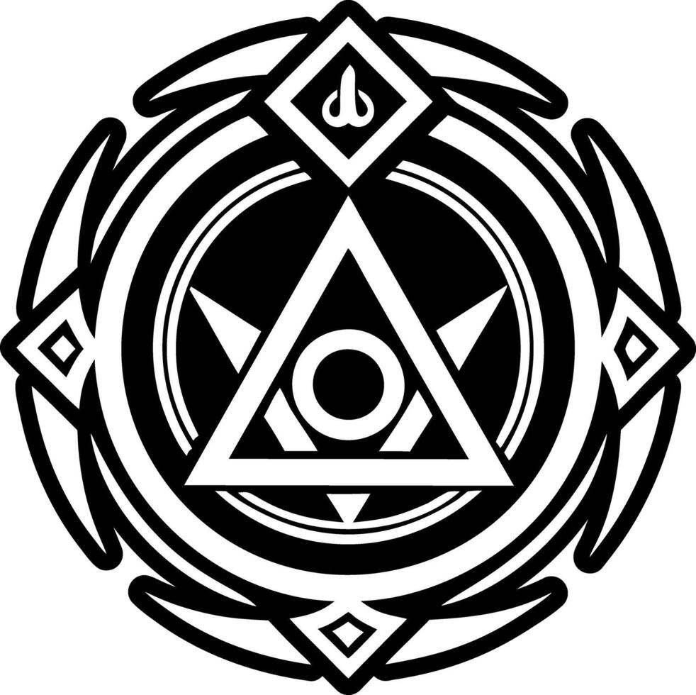 A filled style icon of duality symbol vector