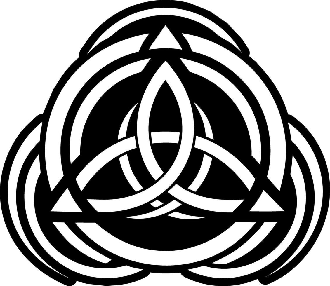 A solid style icon of trinity symbol vector