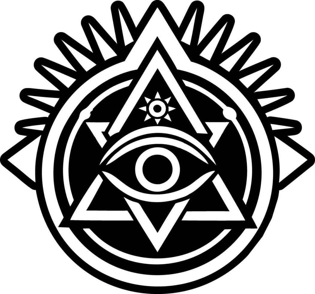 A solid style icon of eye symbol vector