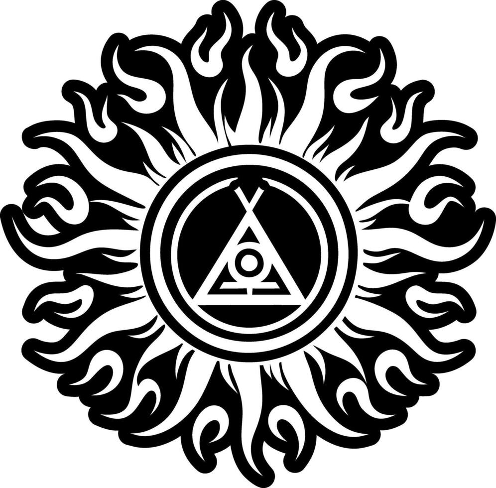 A filled style icon of solar flare symbol vector
