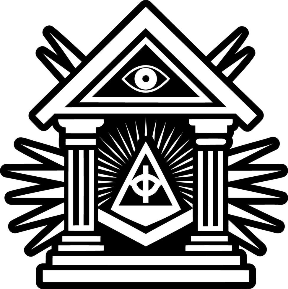 A glyph style icon of mausoleum symbol vector