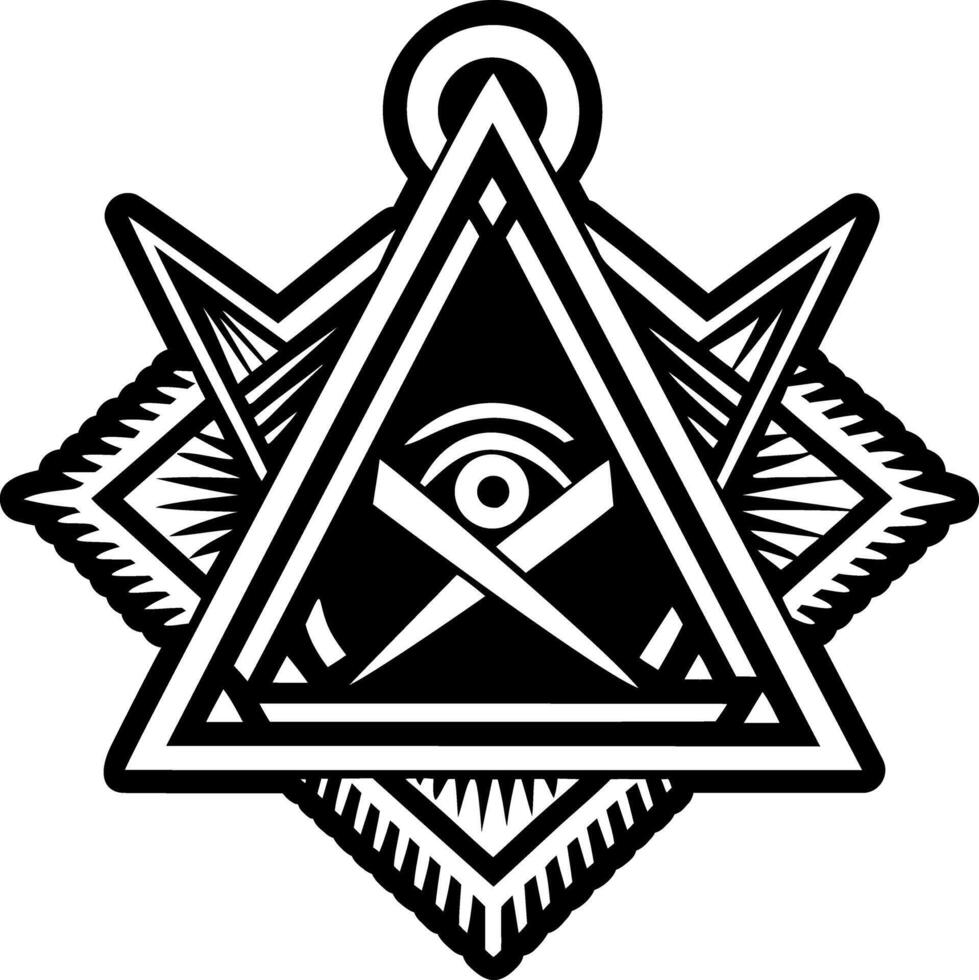 A filled style icon of mason vision symbol vector