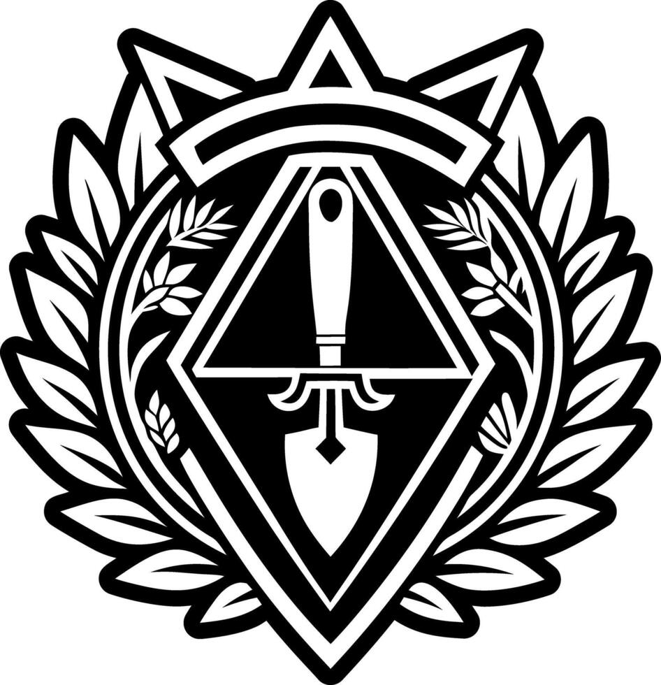A glyph style icon of trowel symbol vector