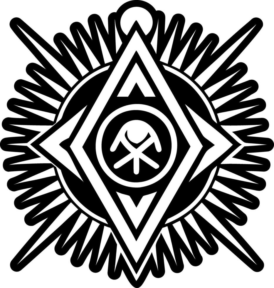A filled style icon of sunburst rays symbol vector