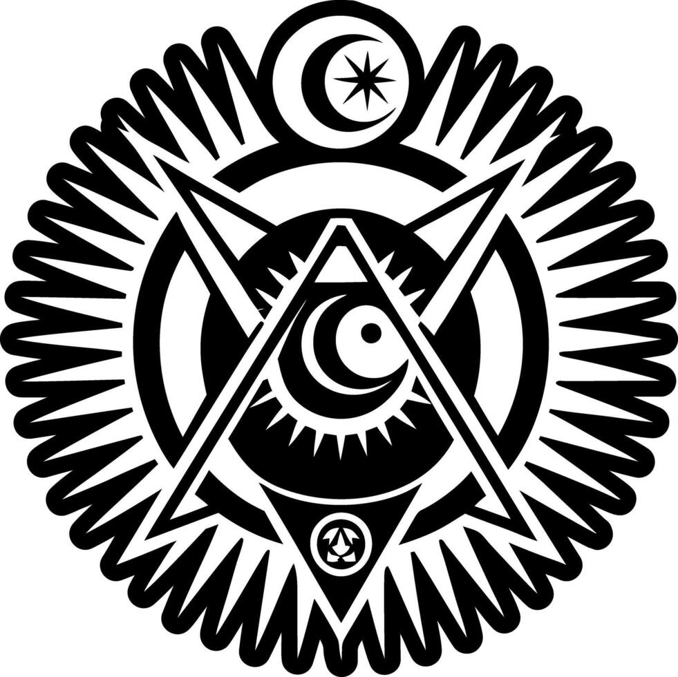 A glyph style icon of celestial symbol vector