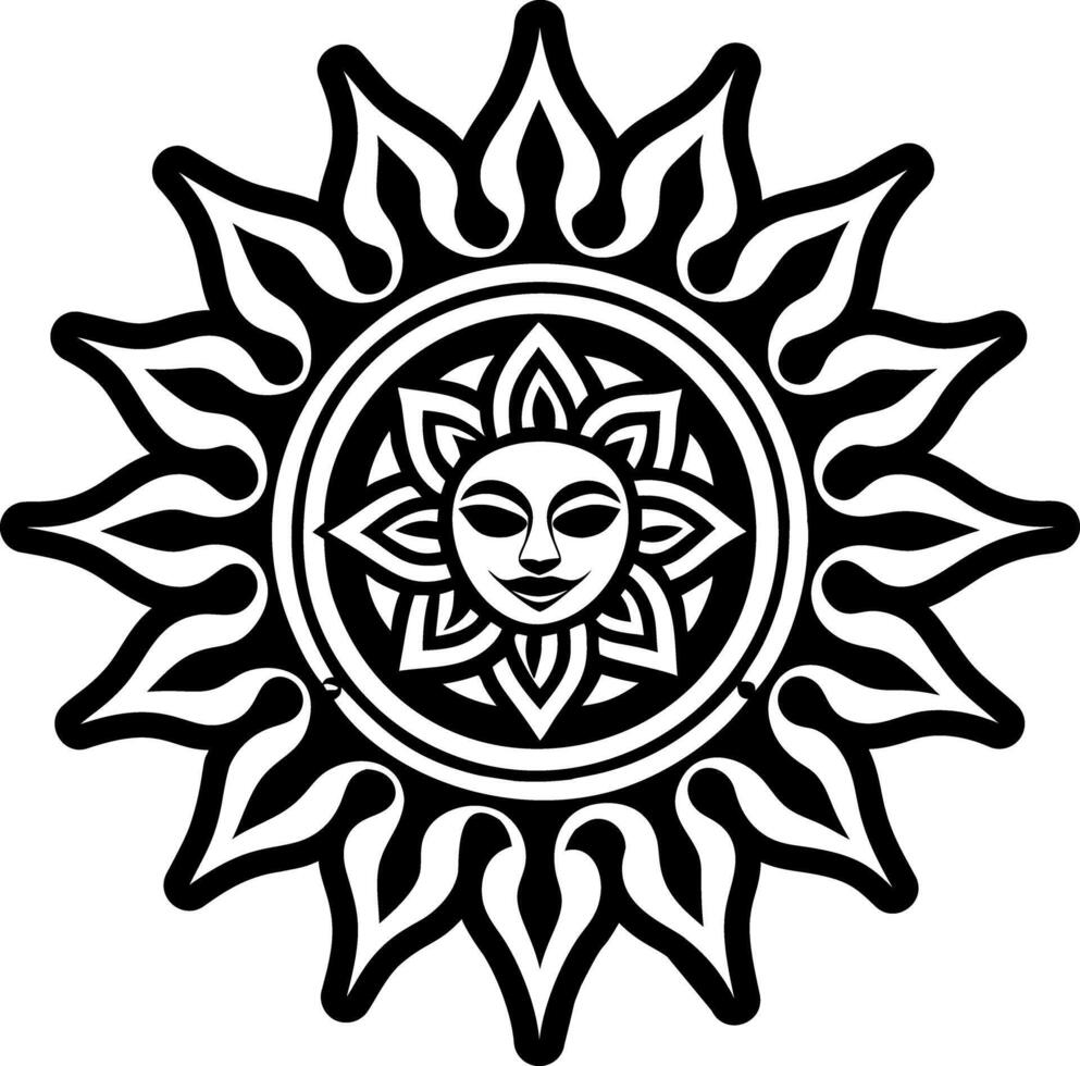 A solid style icon of sun symbol vector
