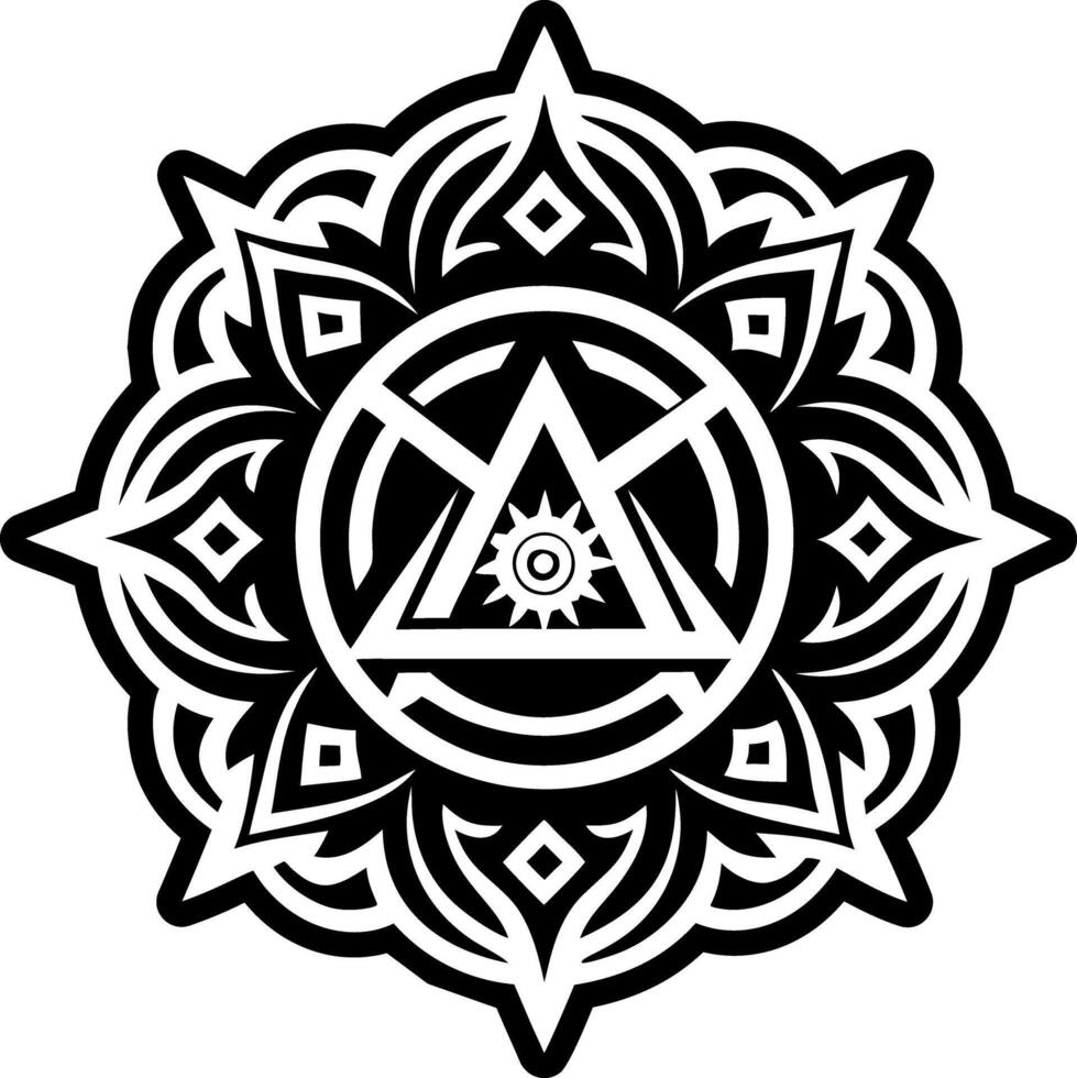 A style mandala symbol vector