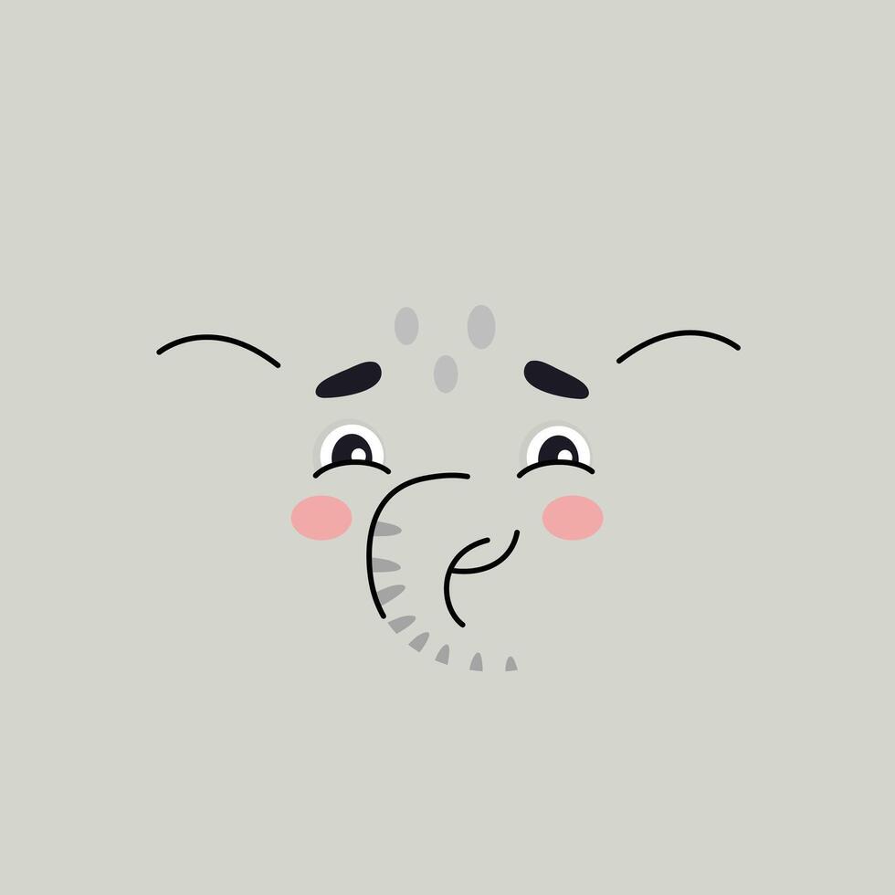 Elephant Greeting Card with Positive Quote vector