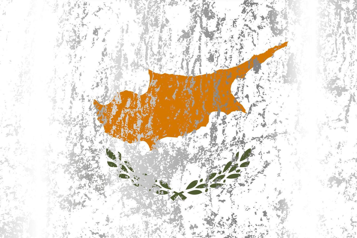 Cyprus flag with grunge effect. vector