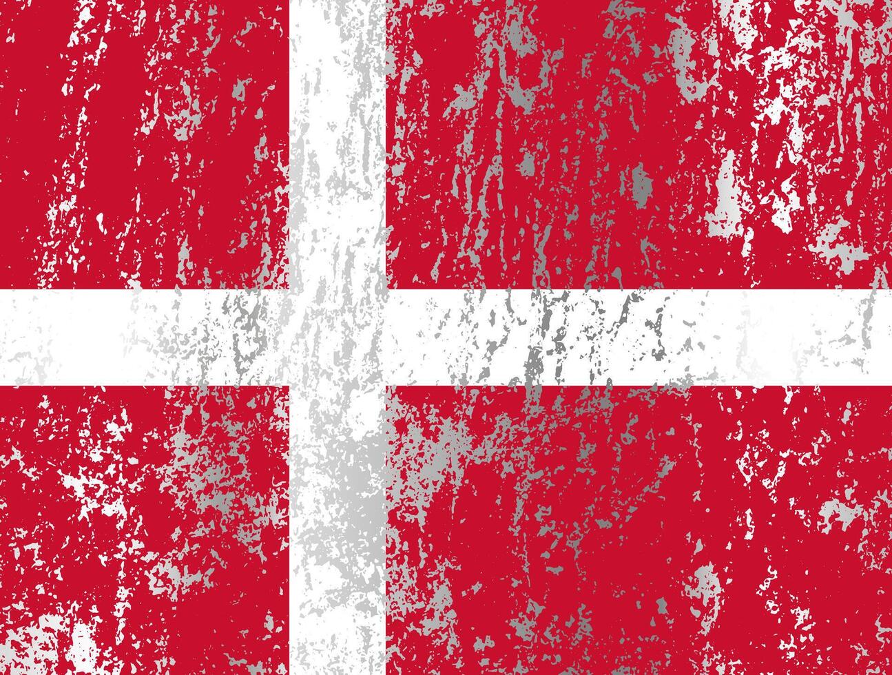 Denmark flag with grunge effect. vector