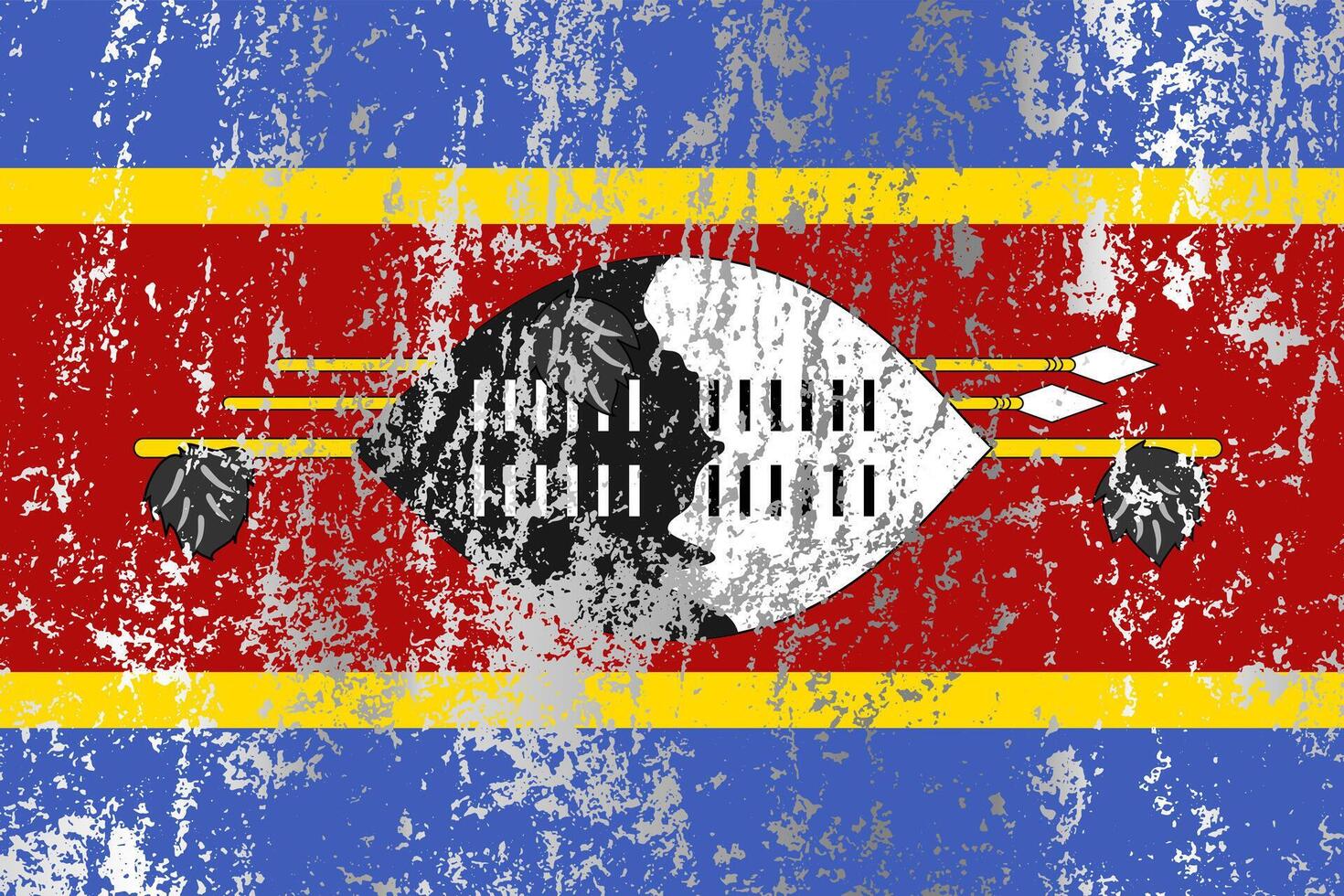 Eswatini flag with grunge effect. vector