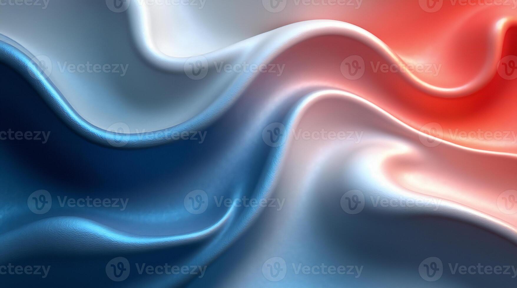 Metallic Blue Red Color Wavy Silk Background. photo