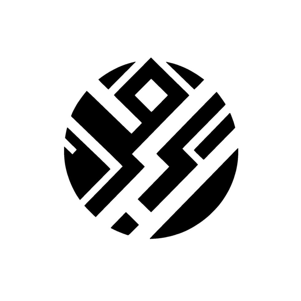 Geometric Black and White Composition Abstract with Circle Formation, Composed of Lines, Angles, and Shapes, Minimalist Aesthetic. vector