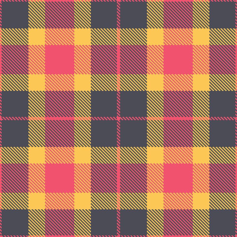 Modern Seamless Tartan featuring Muted Fiery Rose and Highland Churchill Textile Design vector