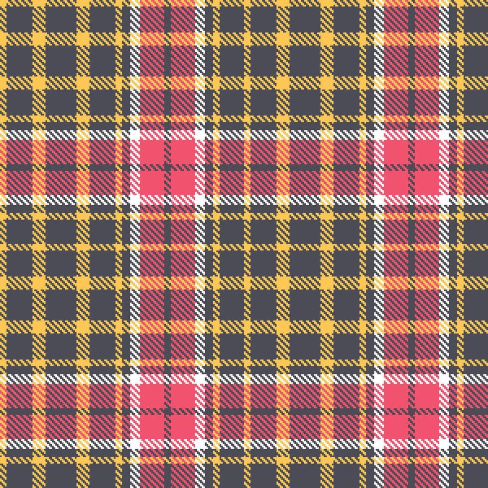 Soft Churchill Seamless Tartan with Bright Moms Pancake accents Textile Design vector