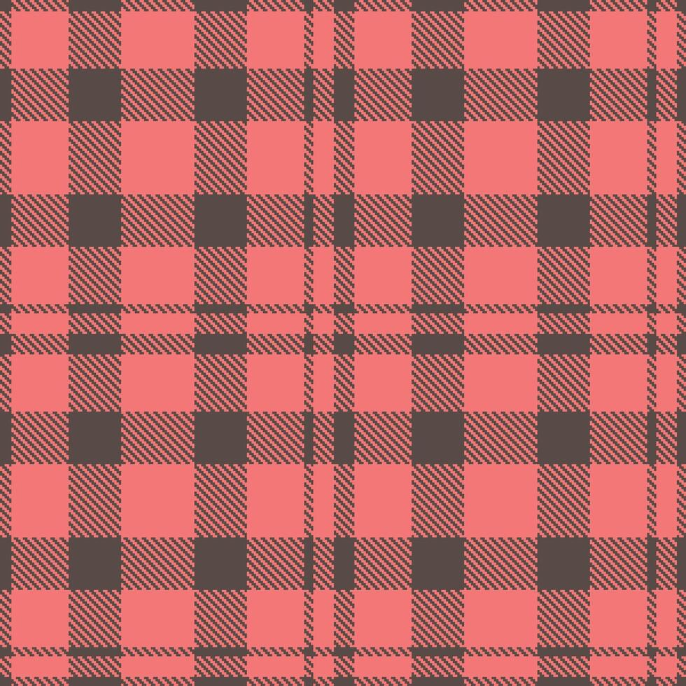 Plaid pattern seamless. Deep Dark Truffle and Soft Embarrassment Tartan Textile Design. vector