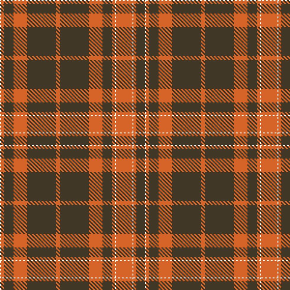 Vibrant Hot Hazel Seamless Tartan with Dusky Birch accents Textile Design vector