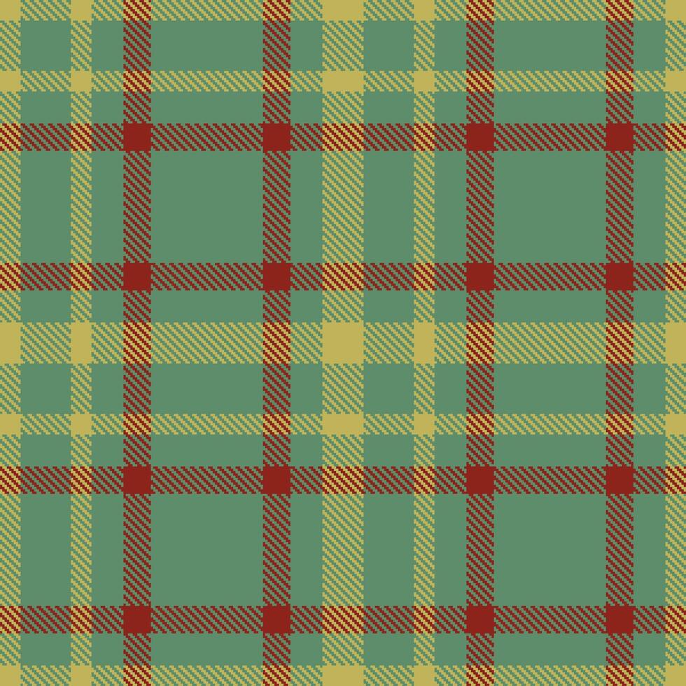 Deep Murdoch Tartan patterns fabric texture. Modern Neon Tarpon Green Seamless Tartan vector