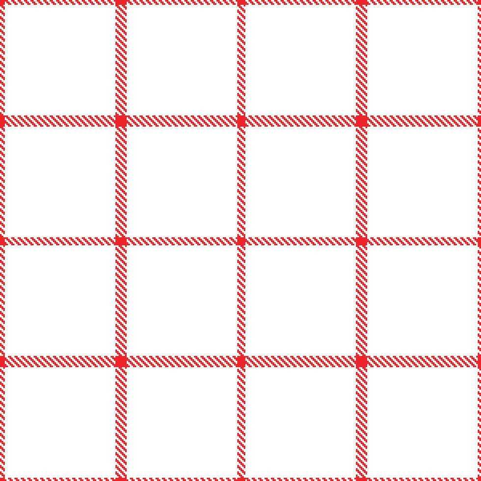 Modern Seamless Tartan featuring Sandy Red Pigment and Deep White Textile Design vector