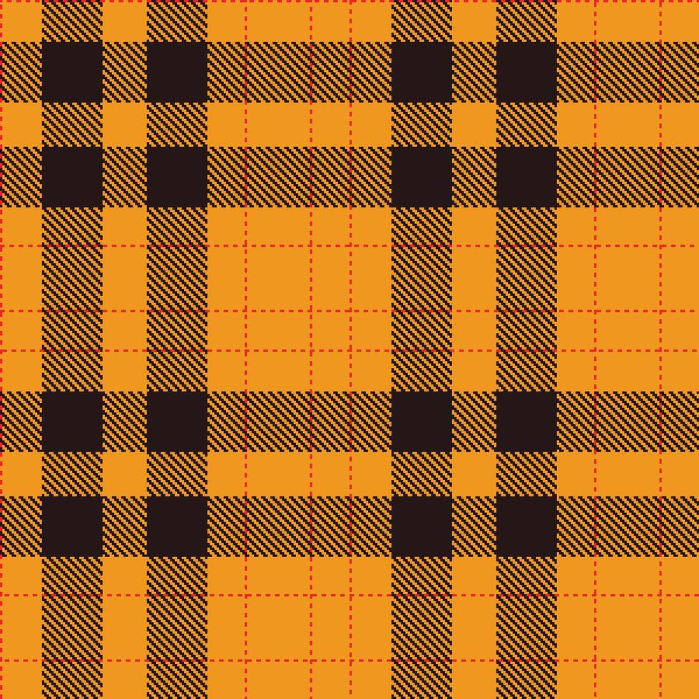 Mellow Laughing Orange Seamless Tartan with Sandy Red Pigment accents Textile Design vector