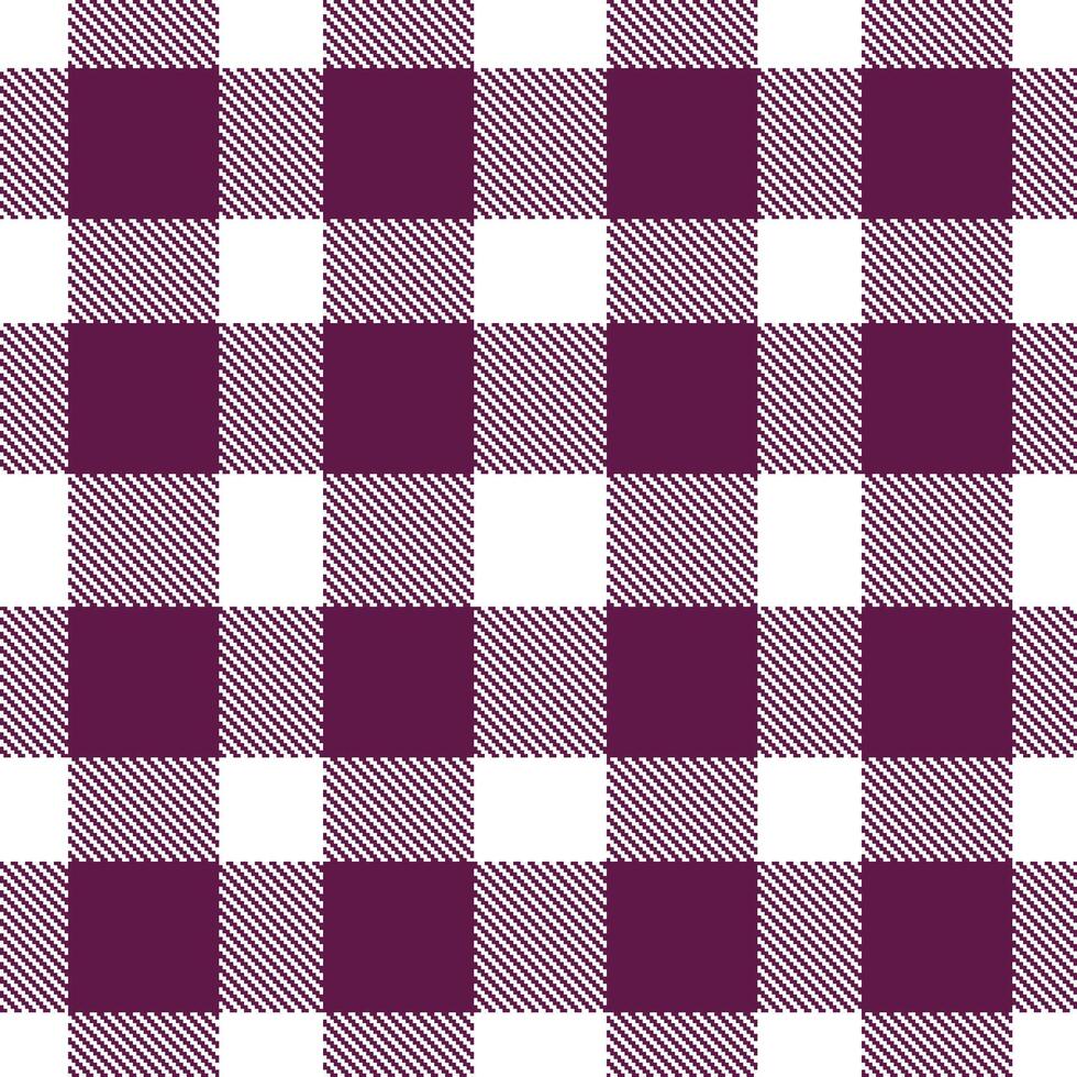 Modern Seamless Tartan featuring Autumn White and Rustic Plum Purple Textile Design vector