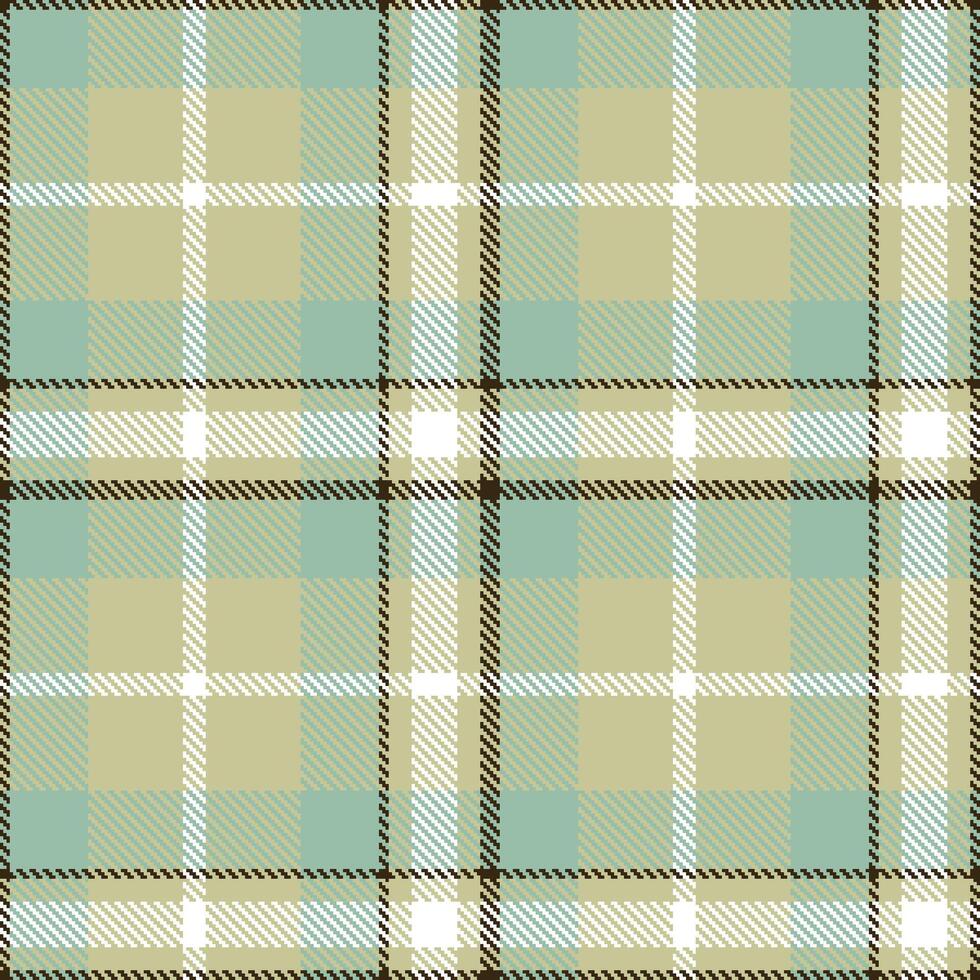 Modern Highland Tidal Green and Dusky Black Swan Seamless Tartan Textile Design vector