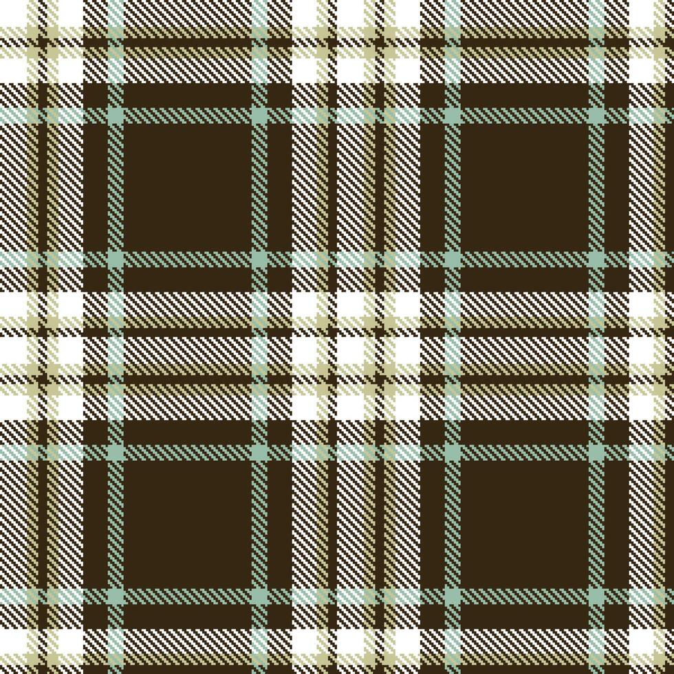 Deep Black Swan and Vivid White Seamless Tartan Textile Design vector