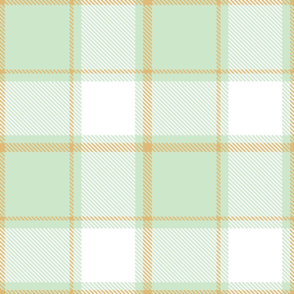 Rustic Frosty Dawn Seamless Tartan with Light Tahini accents Textile Design vector