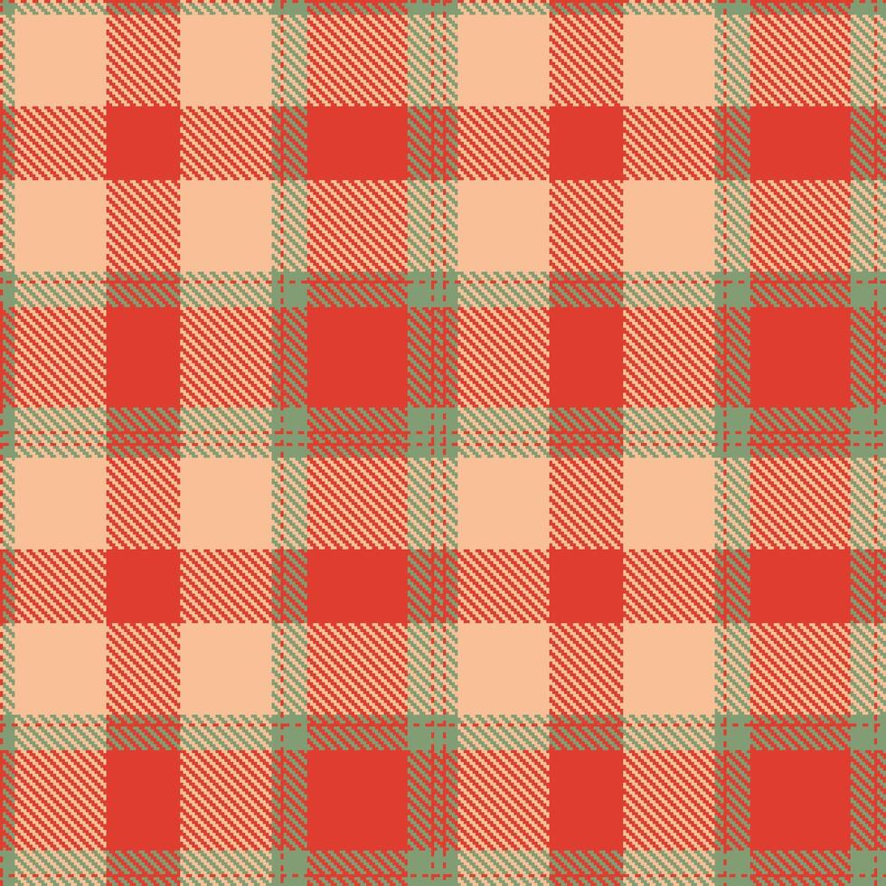 Highland CG Red and Cool Amulet Seamless Tartan Textile Design vector