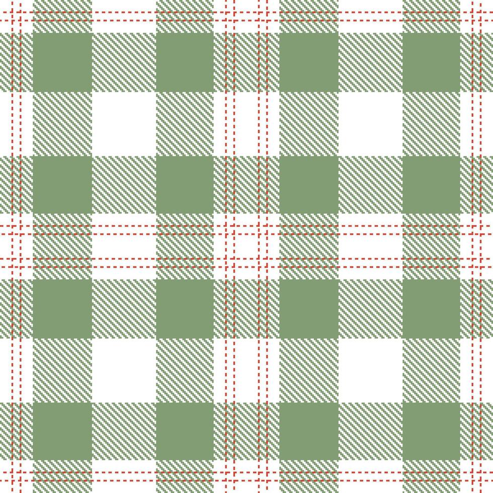 Rustic White Seamless Tartan with Autumn CG Red accents Textile Design vector