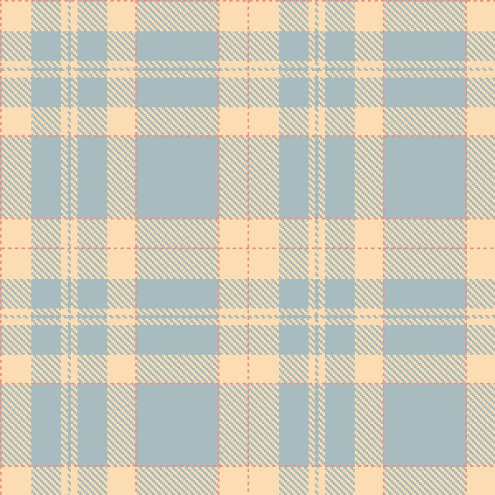 Modern Rich Tunisian Stone and Light Grey Grain Seamless Tartan Textile Design vector