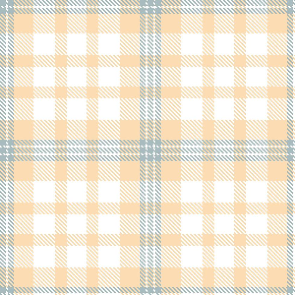 Metallic White Seamless Tartan with Highland Tunisian Stone accents Textile Design vector