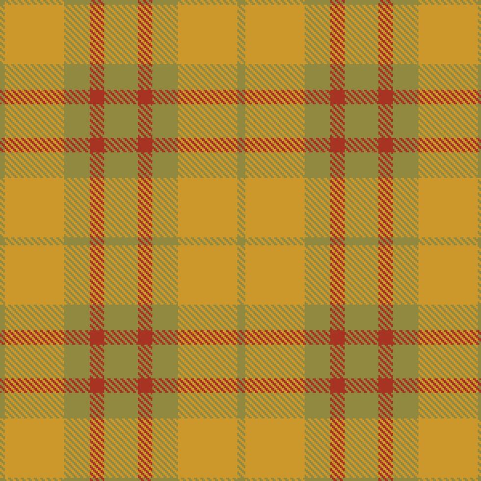 Plaid pattern seamless. Classic Cider Mill and Warm Saffron Yellow Tartan Textile Design. vector