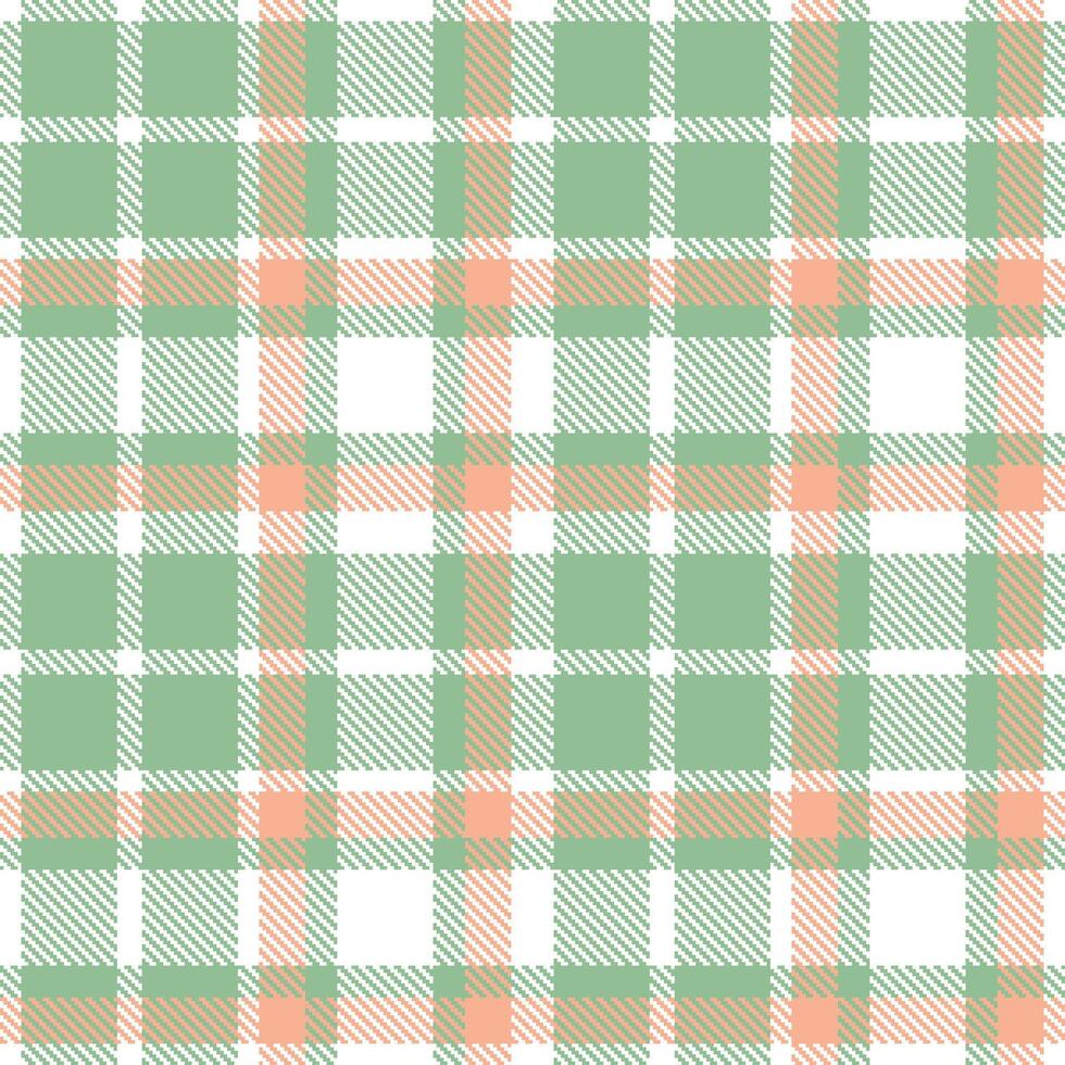 Deep White Seamless Tartan with Rich Garden Swing accents Textile Design vector
